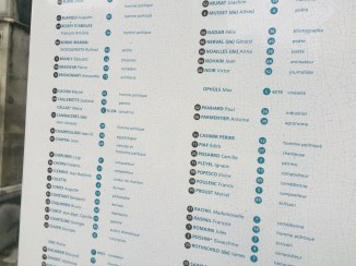 5034 lista nomes Père Lachaise - 1